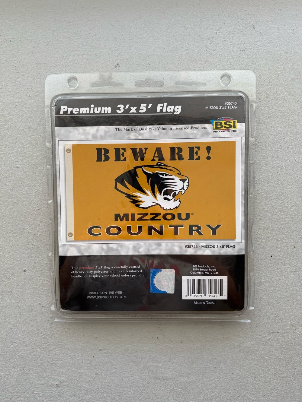 Beware! Mizzou Country 3ft X 5ft Polyester Flag